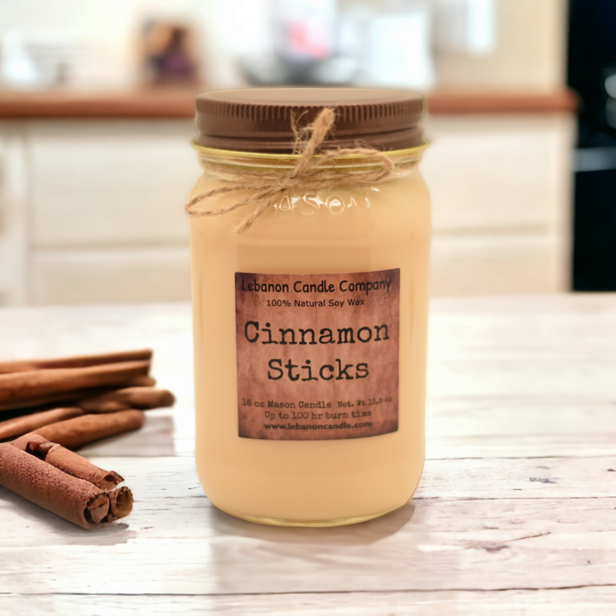 16 Ounce Mason Jar. Cinnamon Orange Clove.