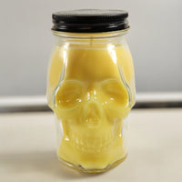 Sugared Lemon Scented Skull Candle