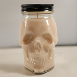 Mahogany Teakwood Scented Skull Candle