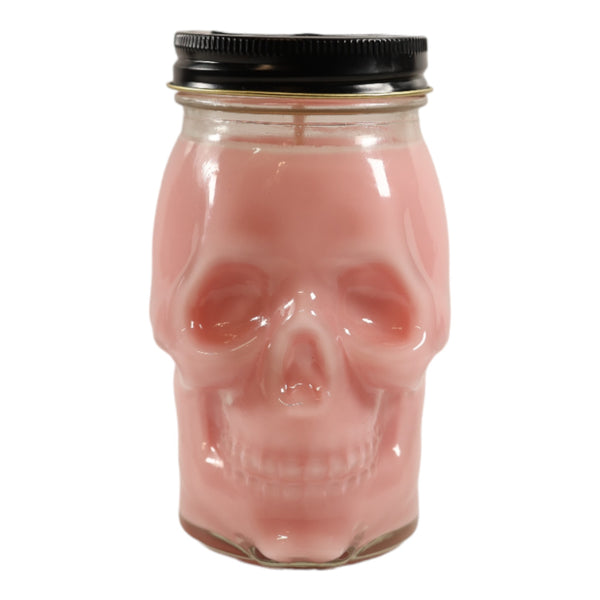 Strawberry Cheesecake Scented Skull Candle