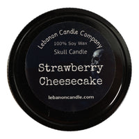 Strawberry Cheesecake Scented Skull Candle