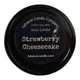 Strawberry Cheesecake Scented Skull Candle