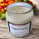 Crazy Busy Mama Exclusive Tropical Sunrise Double Wick Candle