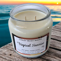 Crazy Busy Mama Exclusive Tropical Sunrise Double Wick Candle