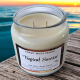 Crazy Busy Mama Exclusive Tropical Sunrise Double Wick Candle