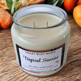 Crazy Busy Mama Exclusive Tropical Sunrise Double Wick Candle