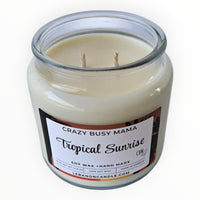 Crazy Busy Mama Exclusive Tropical Sunrise Double Wick Candle