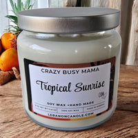 Crazy Busy Mama Exclusive Tropical Sunrise Double Wick Candle