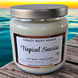 Crazy Busy Mama Exclusive Tropical Sunrise Double Wick Candle