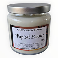 Crazy Busy Mama Exclusive Tropical Sunrise Double Wick Candle