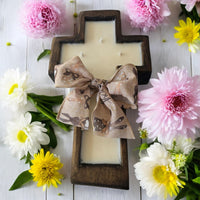 Crazy Busy Mama Exclusive Tropical Sunrise Scented Wooden Cross Dough Bowl Candle