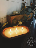 Bourbon & Butterscotch Scented Dough Bowl Candle