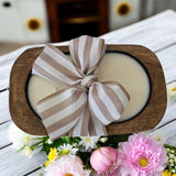 Easter Wooden Dough Bowl Candle