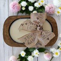 Easter Wooden Dough Bowl Candle