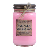 Hot Pink Christmas Candle