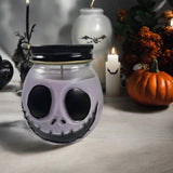 XL Purple Jack Skull Hand Painted Candle