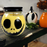 XL Yellow Jack Skull Hand Painted Candle