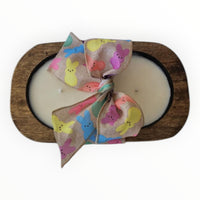 Crazy Busy Mama Exclusive Tropical Sunrise Scented Wooden Dough Bowl Candle