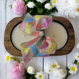 Easter Wooden Dough Bowl Candle