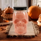 Pumpkin Caramel Crunch Scented Skull Candle