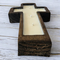 Crazy Busy Mama Exclusive Tropical Sunrise Scented Wooden Cross Dough Bowl Candle