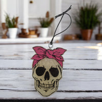 Pink Bow Skull Medium Freshie