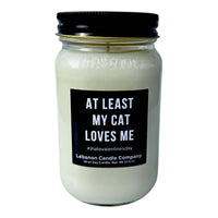 Funny Cat Loves Me Valentines Candle