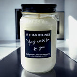 Funny Feelings For You Valentines Candle