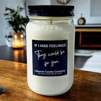 Funny Feelings For You Valentines Candle