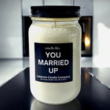 Funny Married Up Valentines Candle