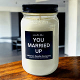 Funny Married Up Valentines Candle