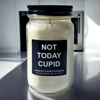 Funny Not Today Cupid Valentines Candle