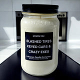 Funny Crazy Exes Valentines Candle