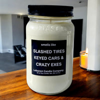 Funny Crazy Exes Valentines Candle