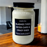 Funny Crazy Exes Valentines Candle