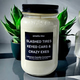 Funny Crazy Exes Valentines Candle