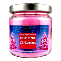 Hot Pink Christmas Double Wick Candle