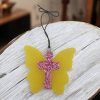 Yellow Sparkles Butterfly XL Freshie