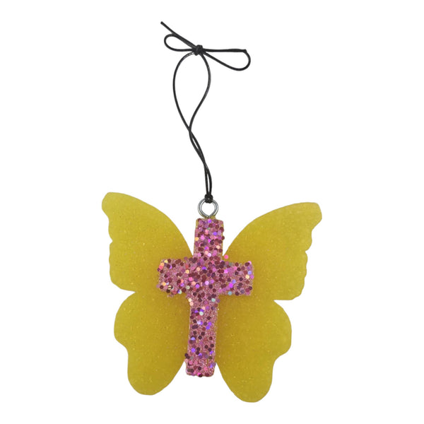 Yellow Sparkles Butterfly XL Freshie